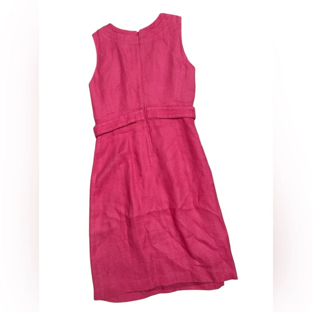 Tory Burch Fuchsia Sleeveless Belted Shift Dress